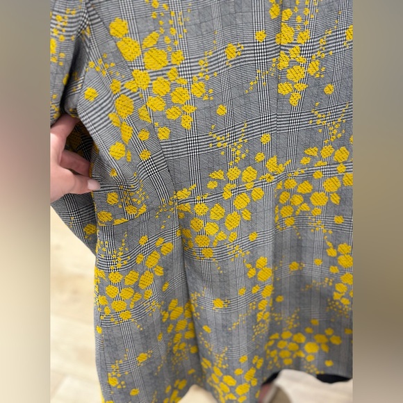 Zara Jackets & Coats Zara Grey And Yellow Long Blazer Poshmark